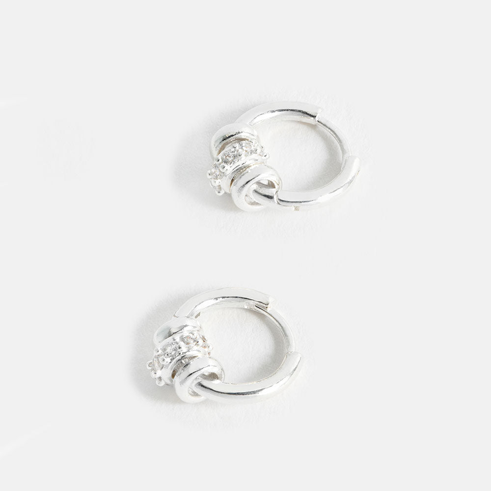 Silver Triple Disc Hoop Earrings — shop and try on with AI characters
