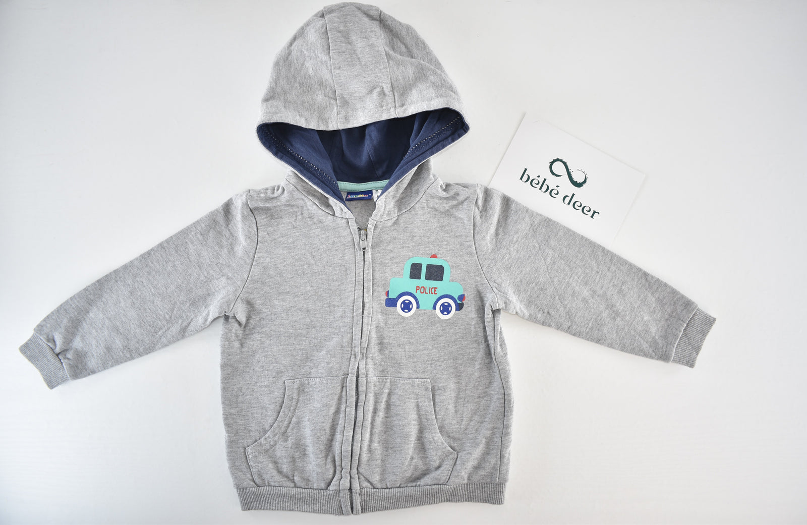 Police car lightweight zip-up hoodie — shop and try on with AI characters