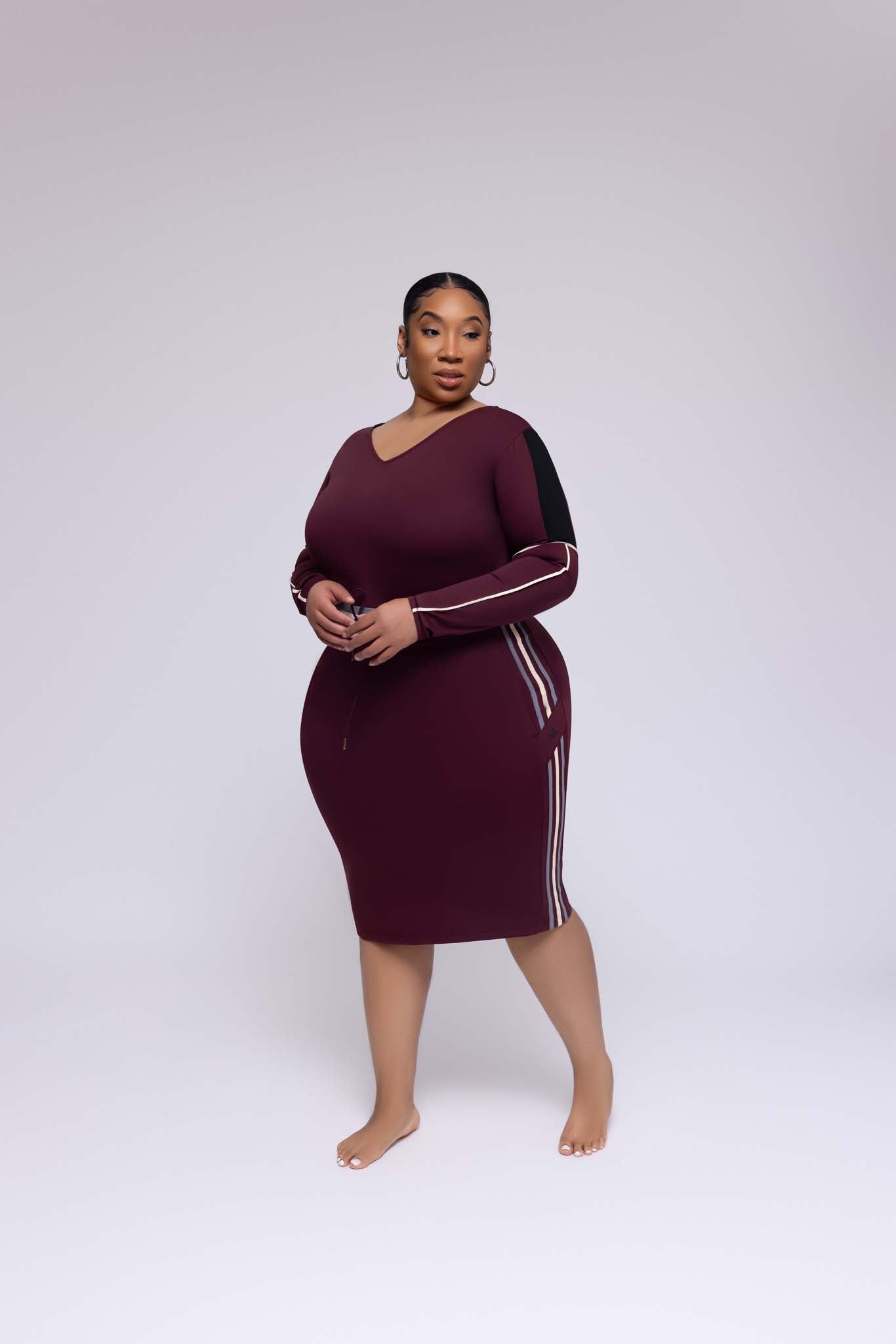 Burgundy Active 2-Piece Top & Skirt Set — shop and try on with AI characters