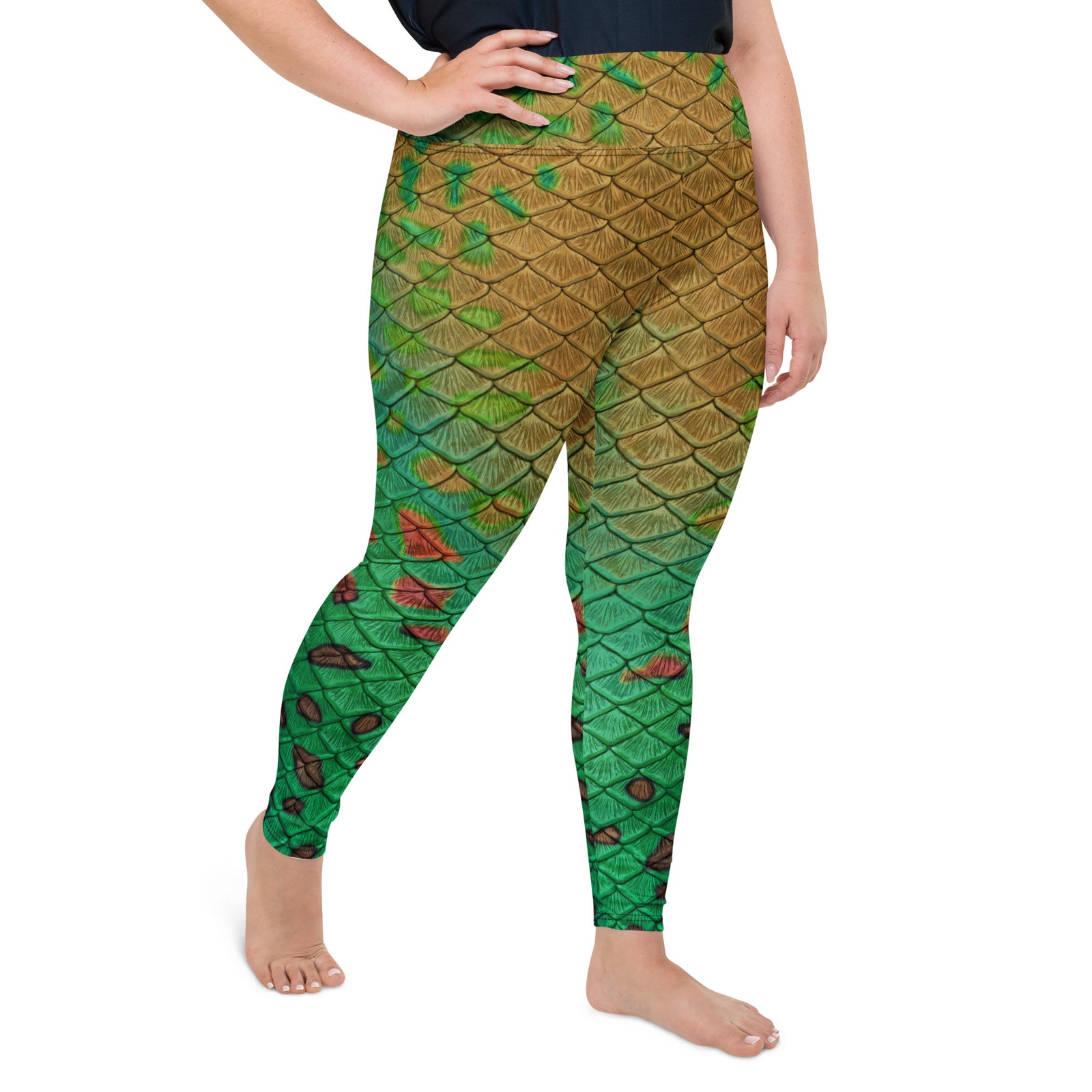 Pumpkinseed Plus Size Leggings — shop and try on with AI characters