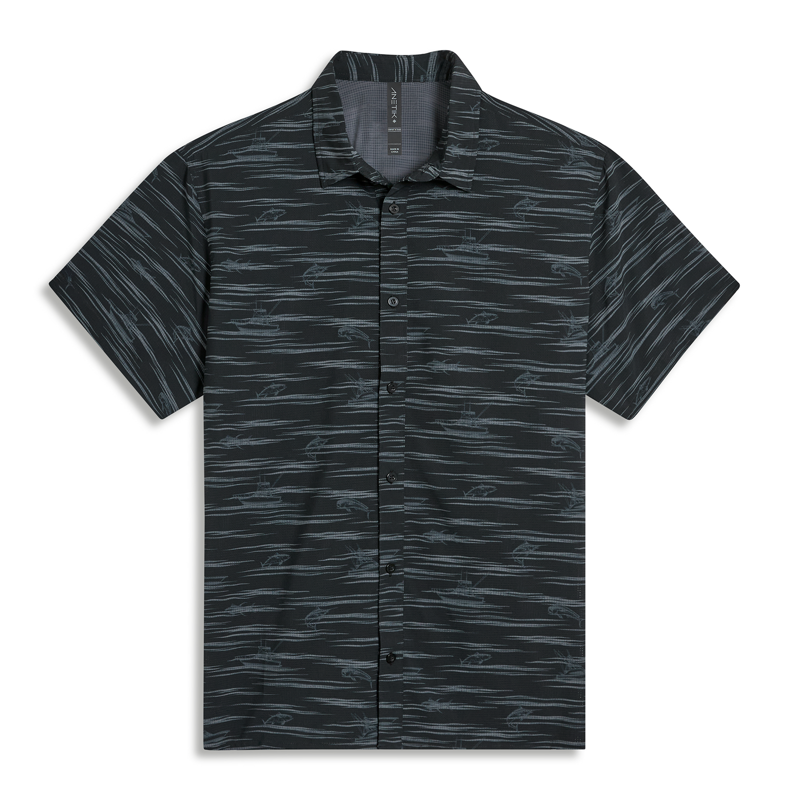 MENS - INDOLITE BUTTON UP S/S — shop and try on with AI characters