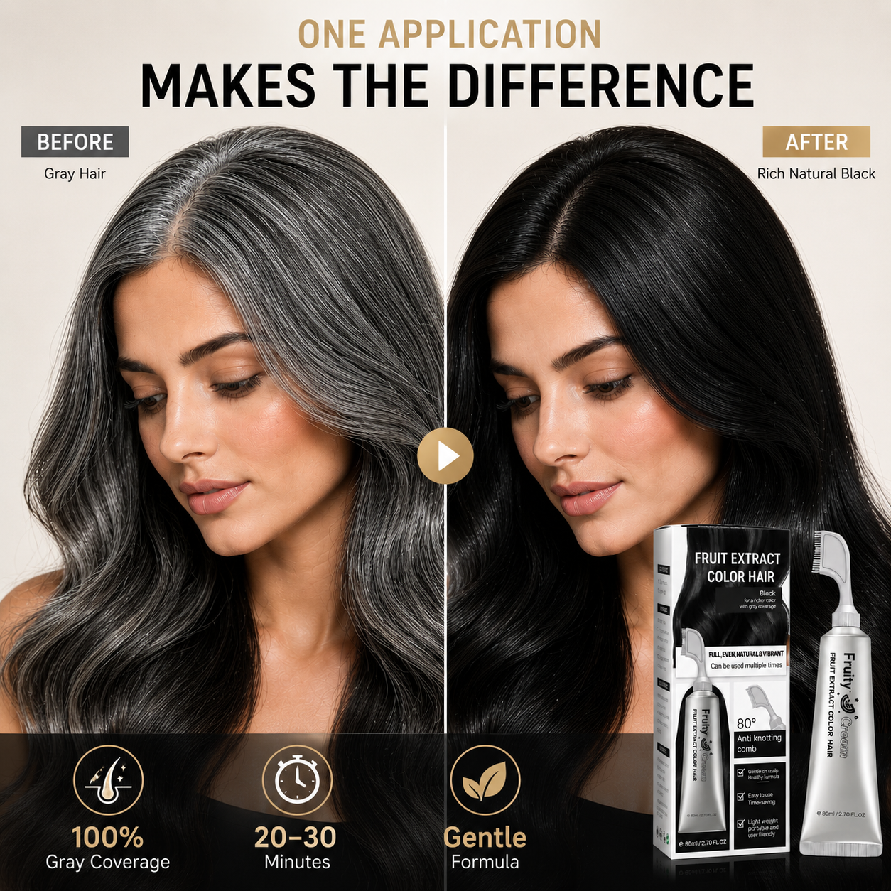 🔥Last Day 50% OFF!  2-in-1 Hair Color Comb — shop and try on with AI characters