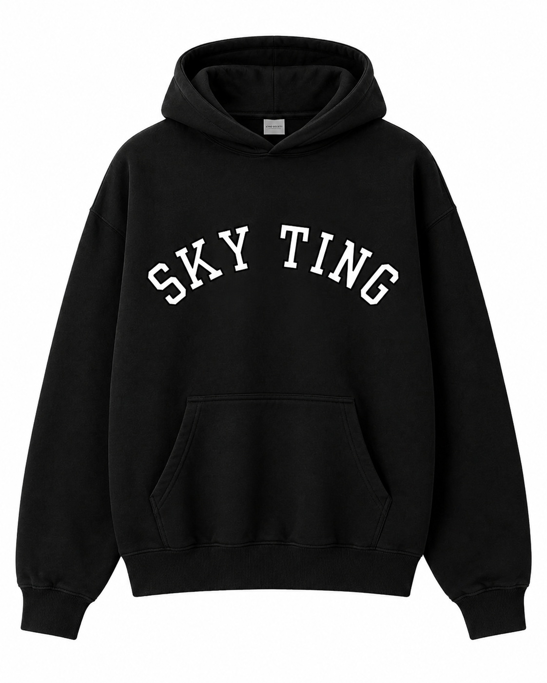 SKYTING Varsity Hoodie - Black — shop and try on with AI characters