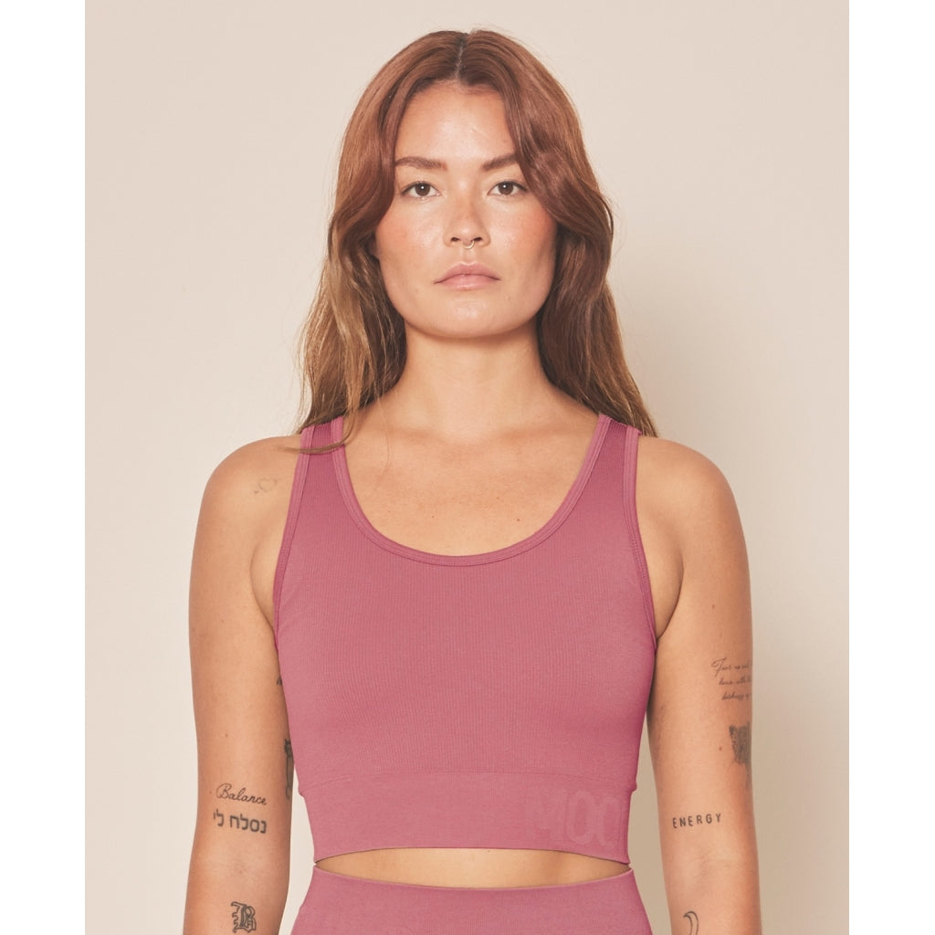 Soft Rib Seamless Crop Top - Blush — shop and try on with AI characters