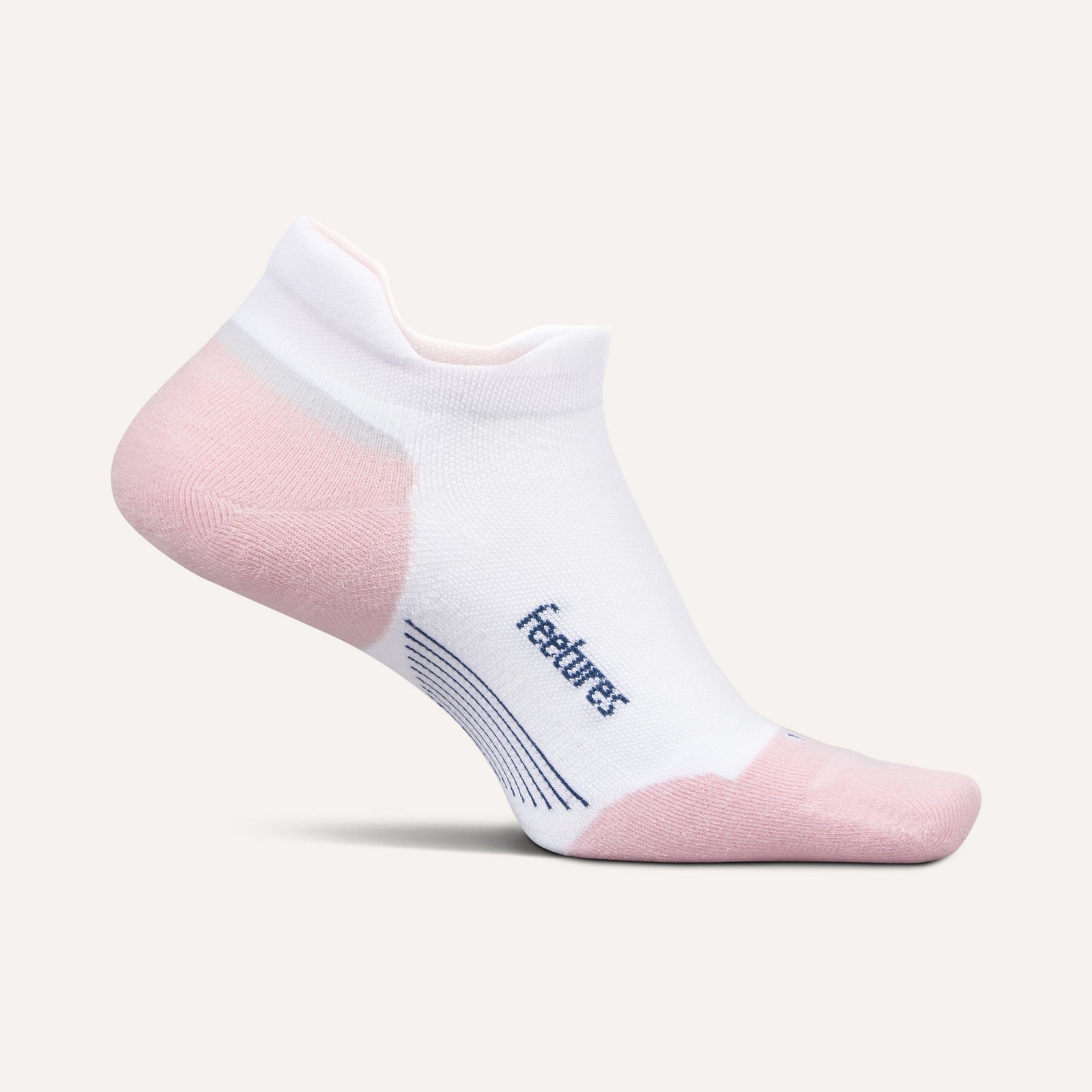 Feetures Unisex Elite Max Cushion No Show Tab White Rose — shop and try on with AI characters