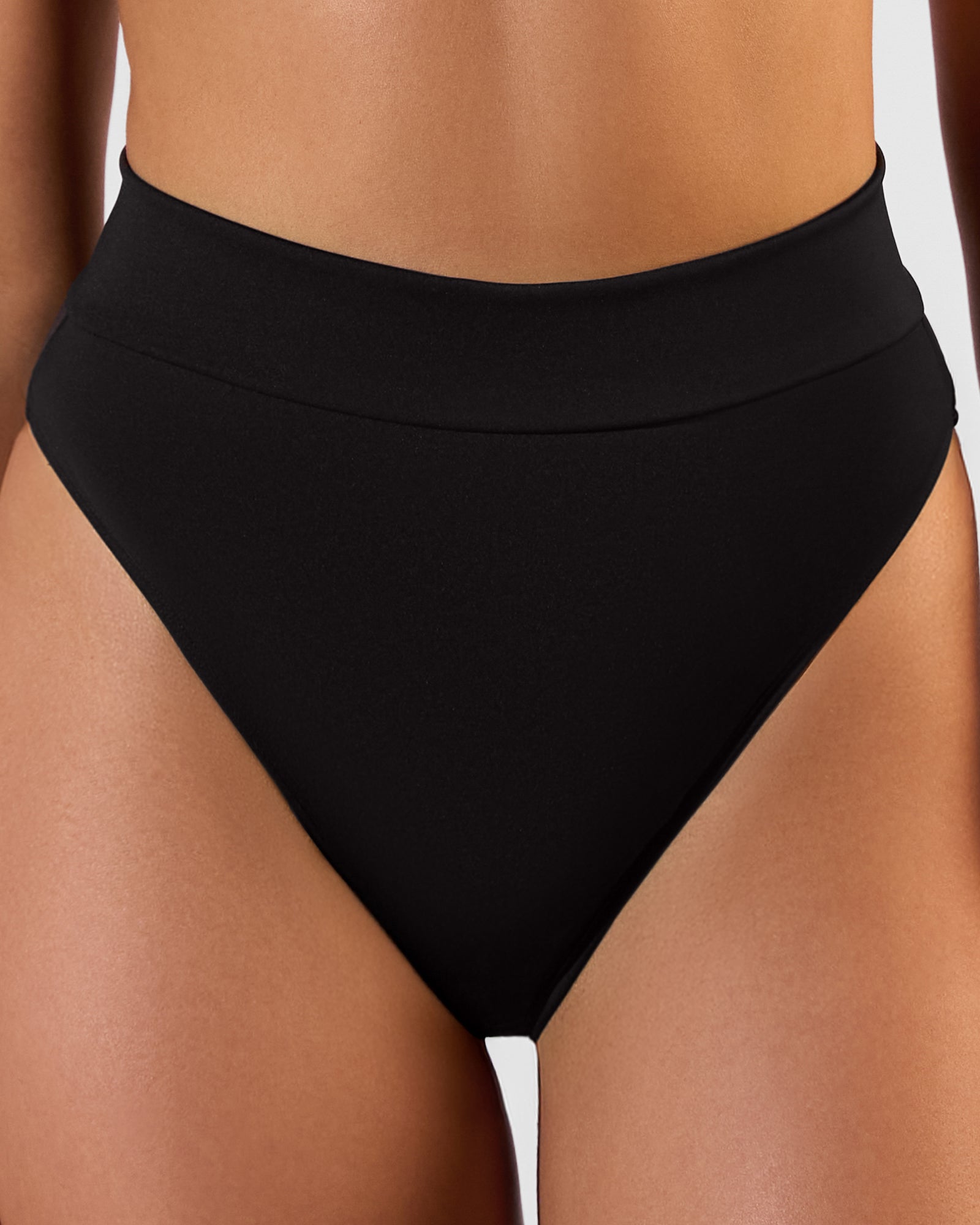 Hi Cut Adjustable Kini Bottom - Black — shop and try on with AI characters