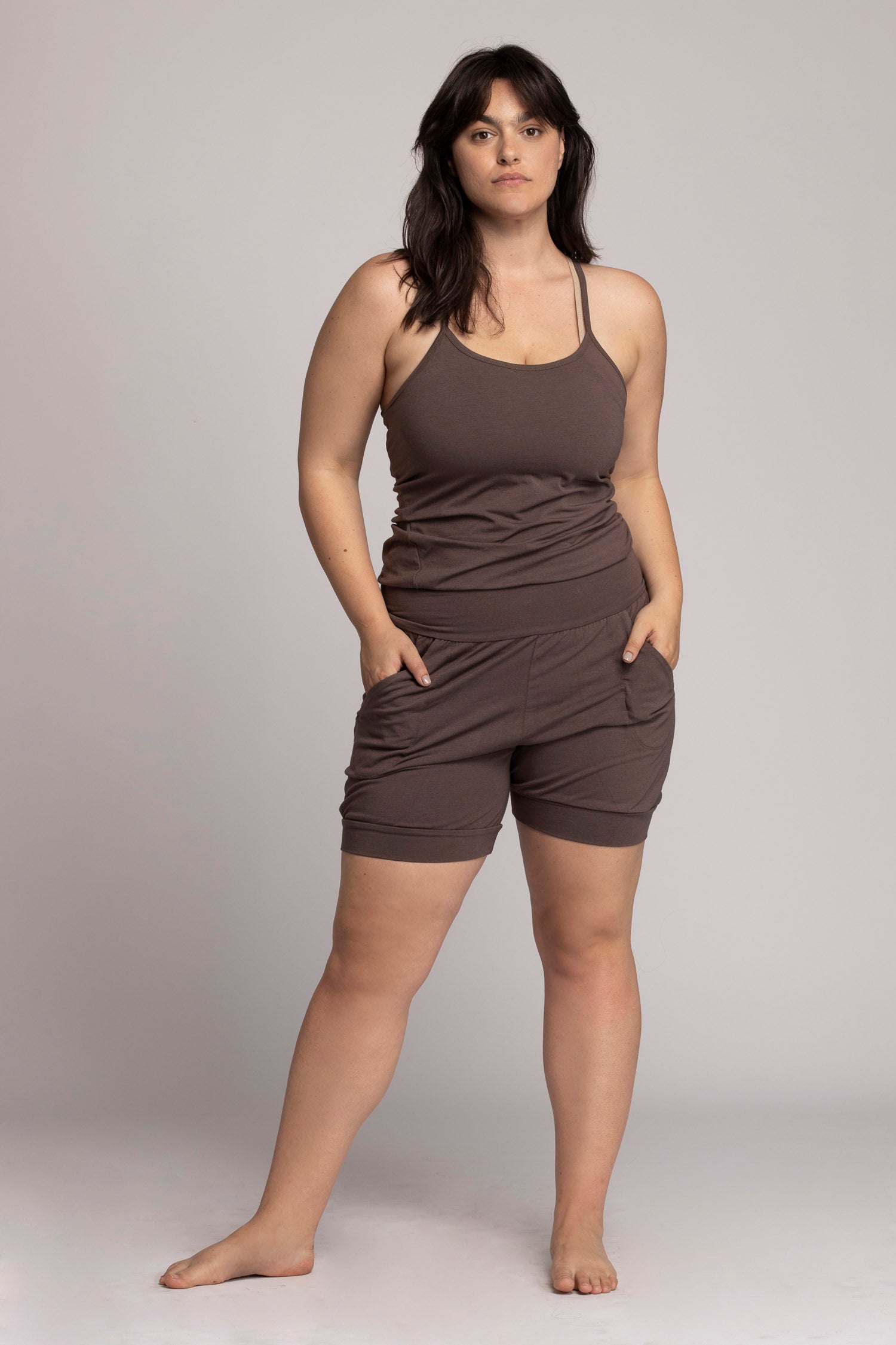 I'mPerfect Short Yoga Jumpsuit 50%off — shop and try on with AI characters