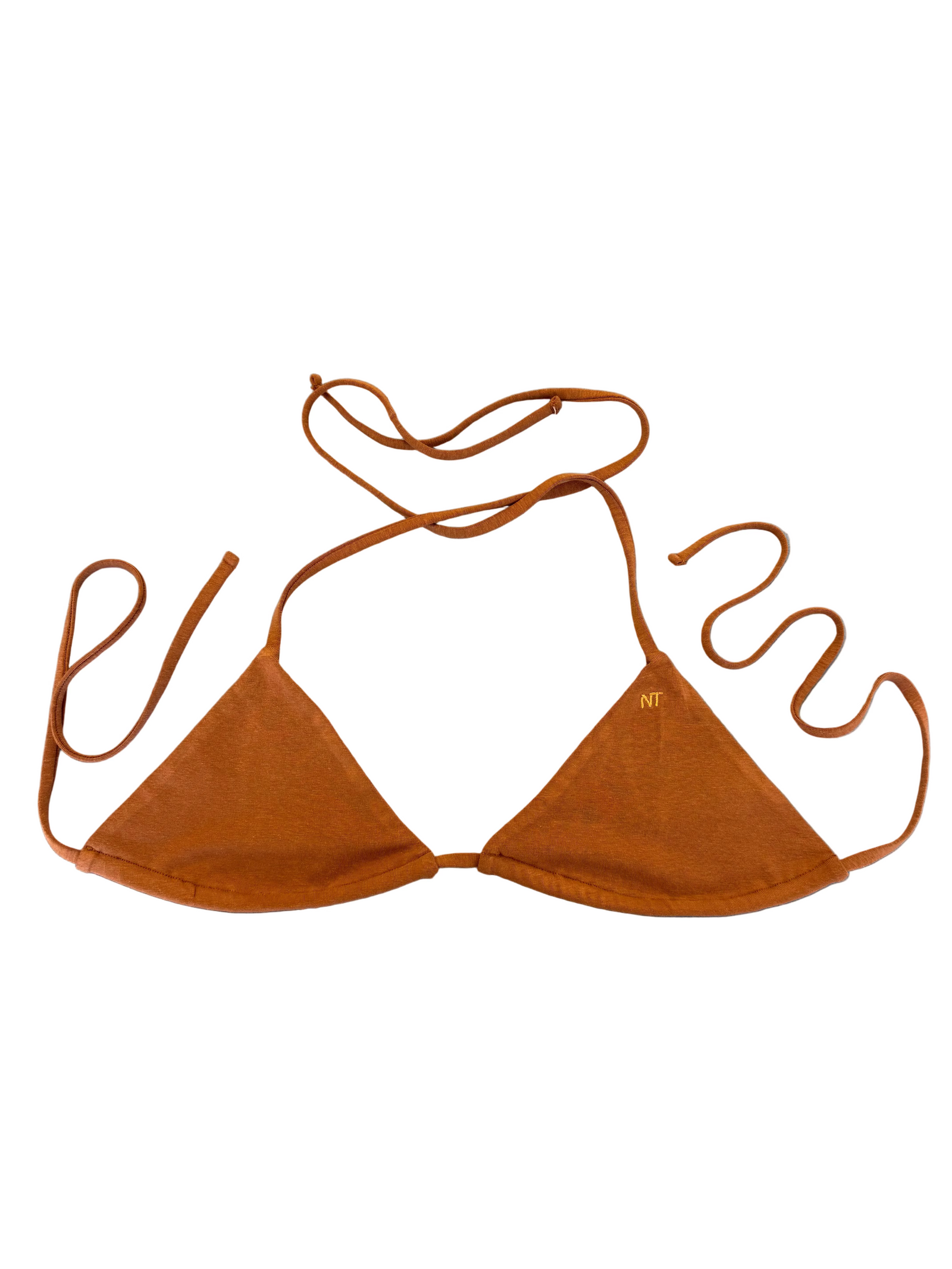 TIE ME UP BIKINI TOP, TAN — shop and try on with AI characters