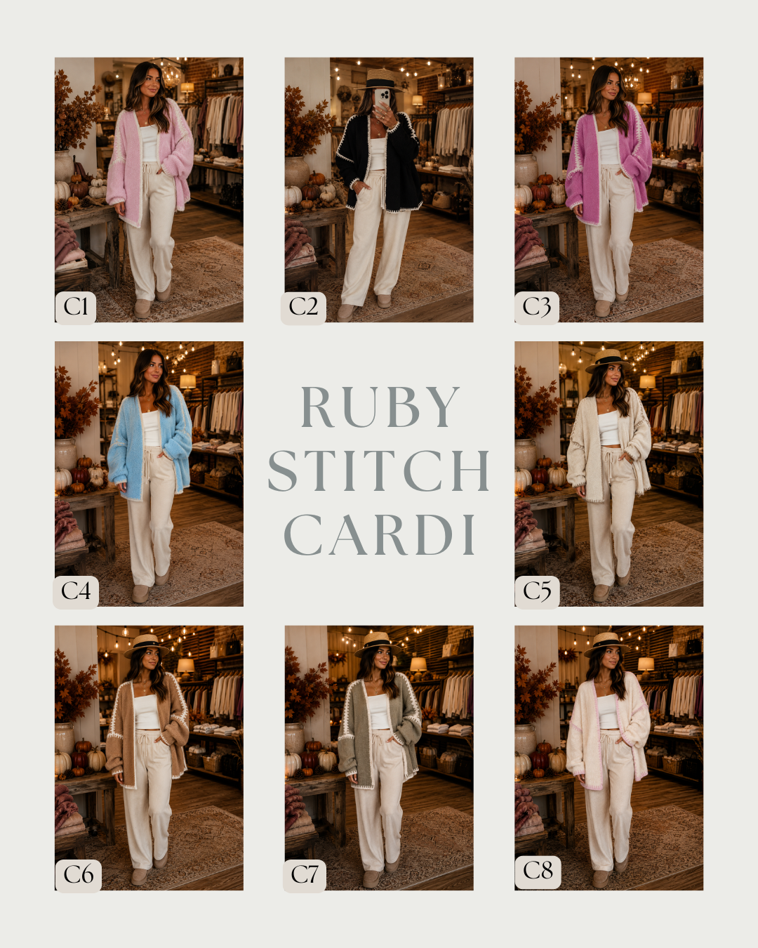 PREORDER: Ruby Stitch Cardi RERUN 8.24.26 OSYM — shop and try on with AI characters