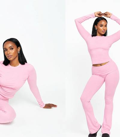 Aläi Foldover Pants Set- Pink