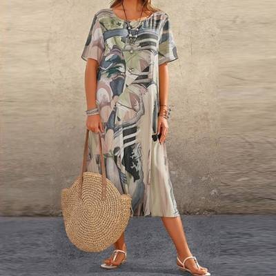 Precilla - Comfortable Floral Dress