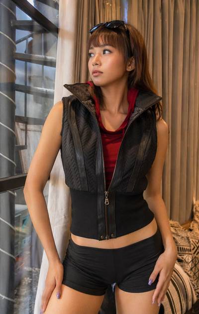 FreQ G Vixen Vest with Leather accents - Waves