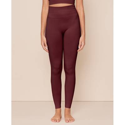 Soft Rib Seamless Legging - Burgundy