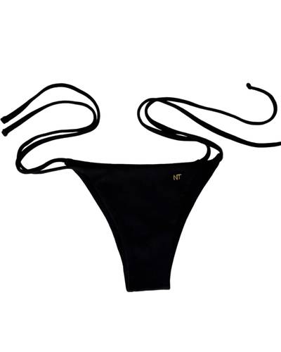 TIE ME UP BIKINI BOTTOM, BLACK