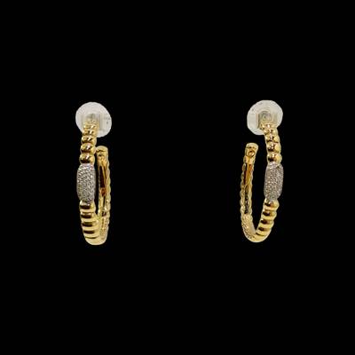 John Hardy 18K Yellow Gold Pavé Diamond Earrings