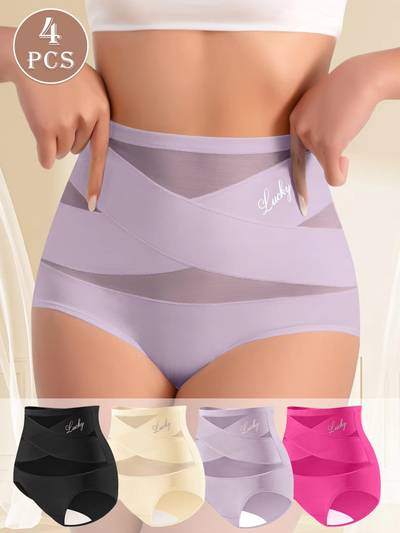 ALLRJ Women's High-Waisted Ultra Soft Tummy Control Comfort Briefs
