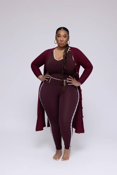 Fitted Sleeveless Tank (Burgundy)