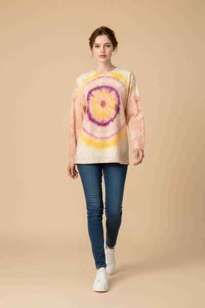 Long sleeved T shirt “circles of the sun”