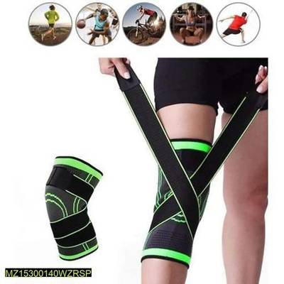 Flexible Knee Support Green Black Gym Workout