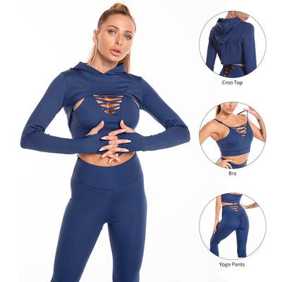 3PCS Women's Seamless Gym Set