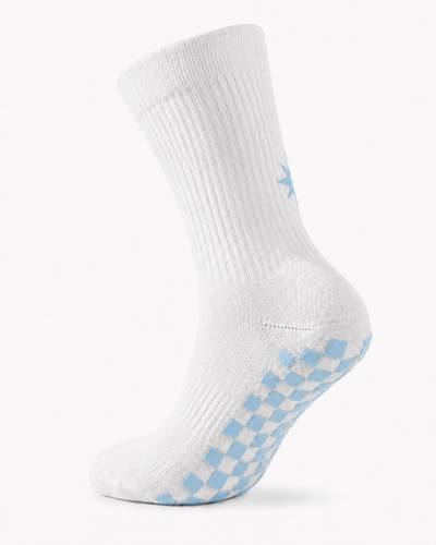 Eco Bamboo Pilates Grip Socks - Baby Blue Star