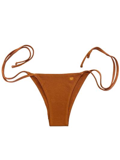 TIE ME UP BIKINI BOTTOM, TAN