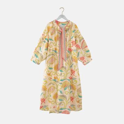 Lime Giant Kantha Neck Tie Dress