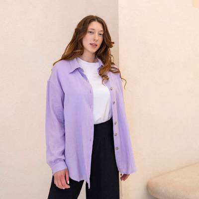 Sample Sale: The Airy Gauze Relaxed Button-up Shirt