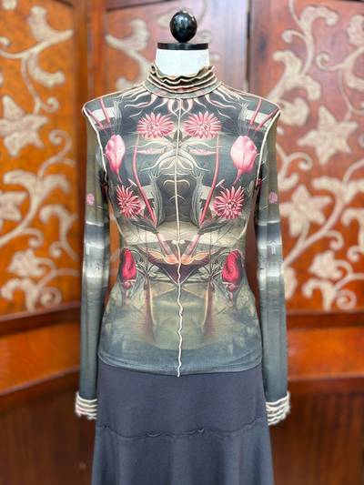 Desigual Life is Cool t-shirt, mock neck TK32