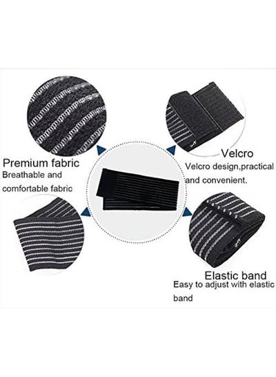 Adjustable Black Striped Wristband for Gym Sports Wear
