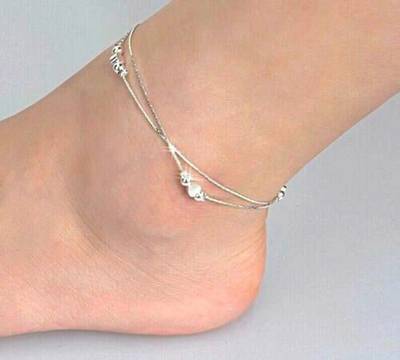 Heart Anklet, 925 Sterling Silver