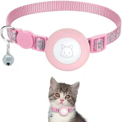 Reflective AirTag Cat Collar | Breakaway Safety Collar with Bell