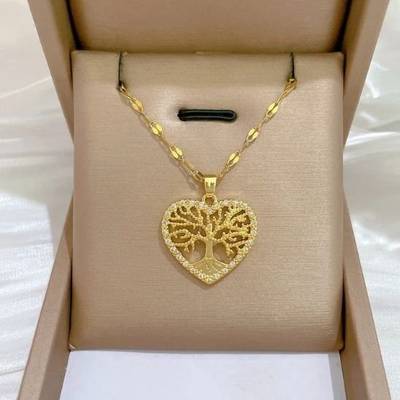 Collier Arbre De Vie Cœur, Pendentif Pour Femme  | Spirituel