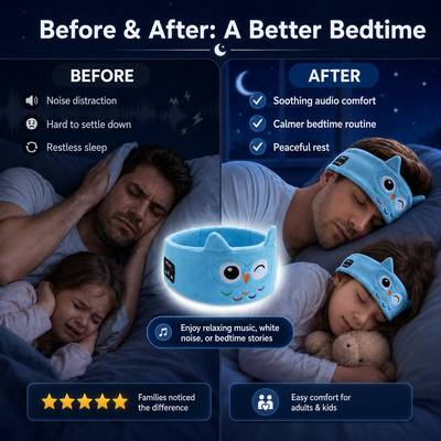 🥳 2026 HOT SALE 🥳💞 Over 50,000 sold! 🎧😴 Bluetooth Headband for Kids – 2‑in‑1: Soft Headband and Sleep Mask. Perfect for travel or naptime. 🧸✨