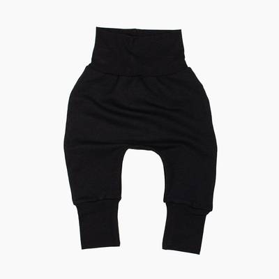 Black Grow-With-Me Harem Pants