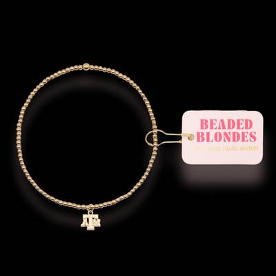Texas A&M Logo Charm Bracelet on Gold