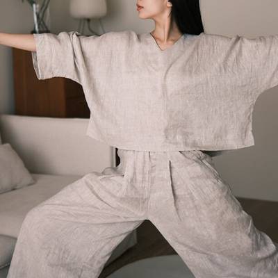 Linen Zen Flow Yoga Set | Soft Structure & Everyday Ease
