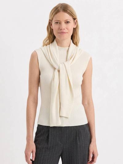 Knit Vest with Attached Scarf