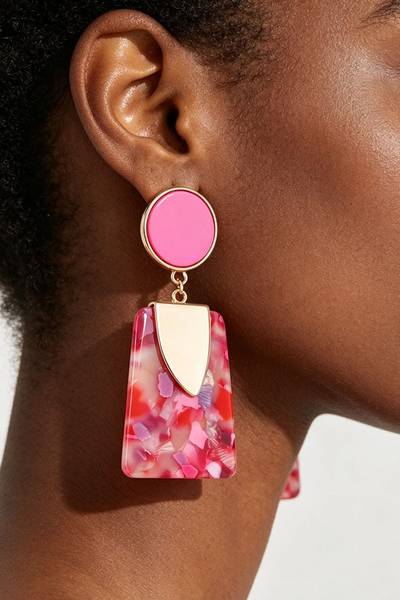 Mosaic Geo Drop Earrings