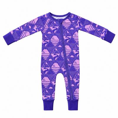 Purple Mountain - Ribbed Bamboo Zippy