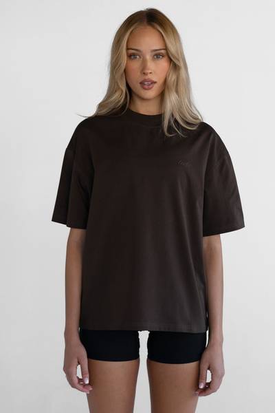 Signature Boyfriend Tee - Dark Chocolate