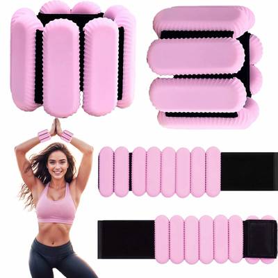 Pilates Wrist & Ankle Weights Set – Adjustable 1 lb Pair