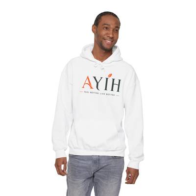 Adult AYIH Logo Hoodie — Feel Better, Live Better Branded Pullover