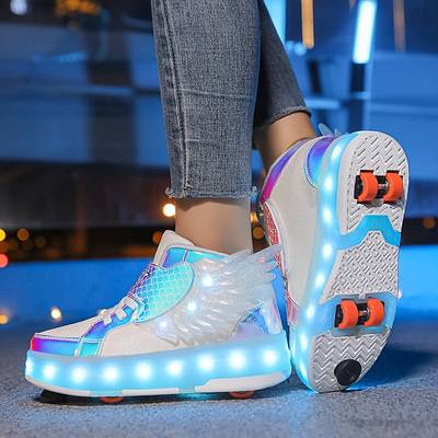 Zapatillas Infantiles con Patines Retráctiles y Luces LED