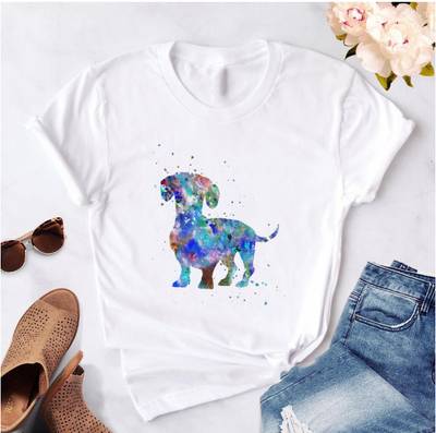 Watercolor Dalmatian Dog Print Women's T-shirt