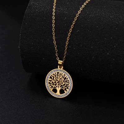 Collier Arbre De Vie Doré | Harmonie Naturelle