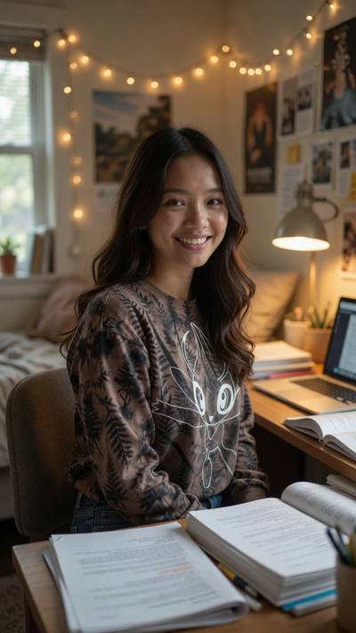Priya Sharma wearing Tie-dye sweatshirt