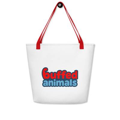 Buffed Animals Logo Large Tote Bag