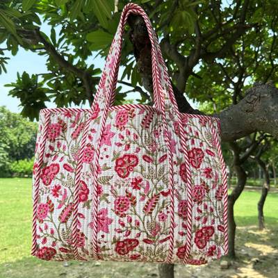 Personalised Tote Bag | Cotton Quilted Weekender Bag Strap, Bridesmaid Proposal Shoulder Bag, Bridesmaid Gift For Her, Travel Accessories