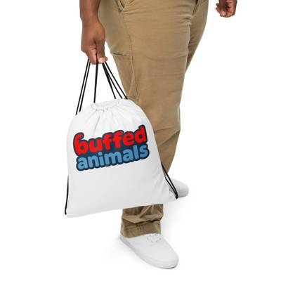 Buffed Animals Logo Drawstring Bag